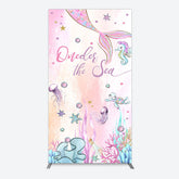 Lofaris Mermaid Oneder The Sea Birthday Cartoon Rectangle Backdrop